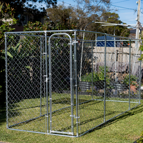 RapidMesh 2 In 1 Galvanised Steel Dog Run And Kennel Animal Enclosure