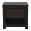 Amsterdam 1 Drawer Bedside Table (Chocolate)