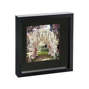 Nicola Spring 10" X 10" Black 3d Box Photo Frame - 6" X 6" Mount