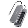 mbeat Elite 9-in-1 USB-C Multiport Hub w/ Built-in M.2 NVMe SSD - Grey