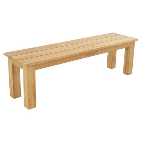 FurnitureOkay Brooklyn Teak Outdoor Bench (150cm) - Bunnings Australia