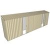 Build-a-Shed 0.8 x 6 x 2m Skillion Shed with Dual Single Sliding Side Doors - Cream