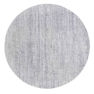 Loopsie-240cm X 240cm-tomi Grey Distressed Washable Round Rug