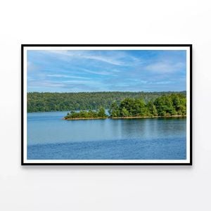 Land Jetting With Trees & Lake  Print 100% Australian Made 90x60cm  (Poster)