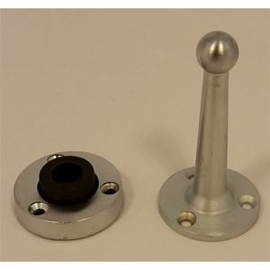 Miles Nelson Door Stop and Holder Satin Chrome