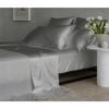 Bedding Co. Sheet Set 100% Mulberry Silk 20 Momme Soft Silver Grey King Single