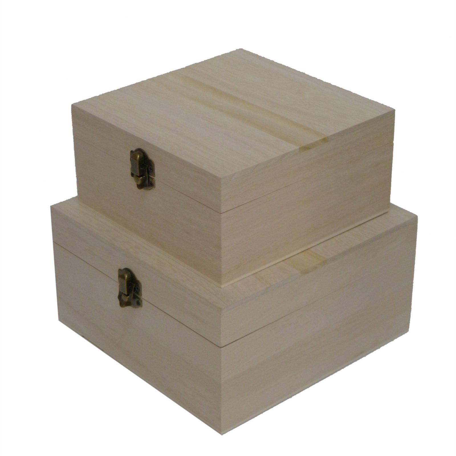 Boyle Wood Square Box With Catch Set of 2 Bunnings Australia