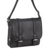 Pierre Cardin Pebbled Leather 13" Laptop Computer  Overnight Satchel Black