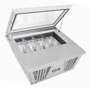 Polar G-series Countertop Ice Cream Freezer 4 X Napoli Pans Stainless Steel 377 X 865 X 735mm Commercial Display Fridge