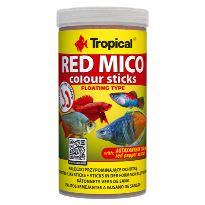 Tropical Fish Food Red Mico Colour Sticks 250ml