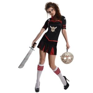Jason Cheerleader Secret Wishes Corset Womens Dress Up Costume Size L