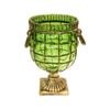 SOGA Green Glass Jar Vase – Solid Base