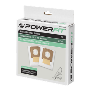Powerfit 20L Hepa 11 Bag - 2 Pack