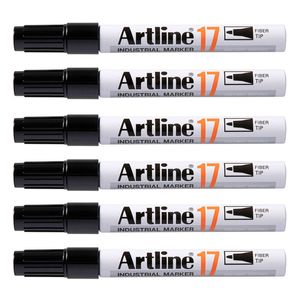12pk Artline 17 Industrial Permanent Marker 1.5mm Bullet Nib Instant Dry Black