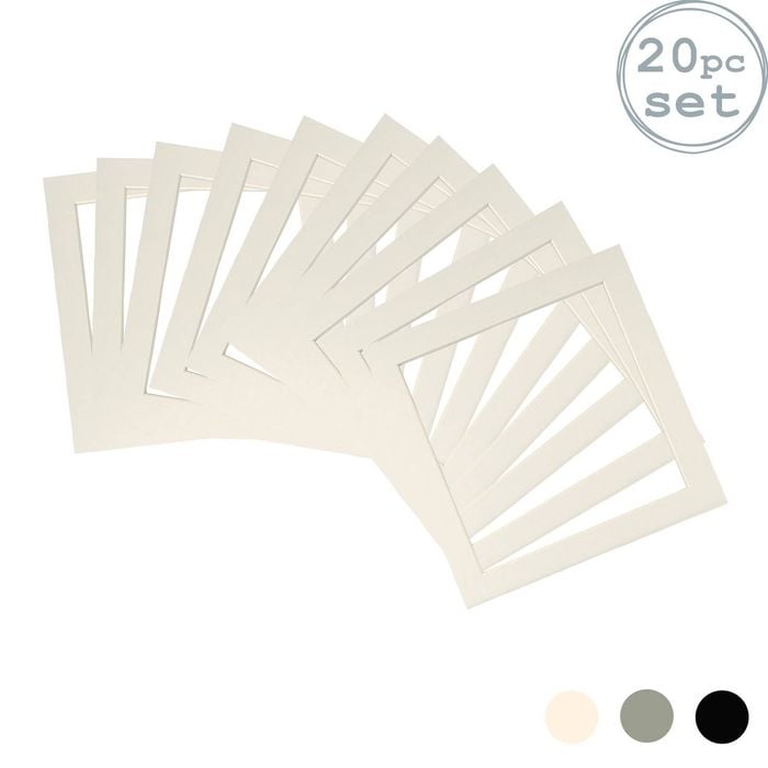 20x Picture Photo Mounts - To Fit Frame Size 10 x 10" for Image Size 8 x 8"