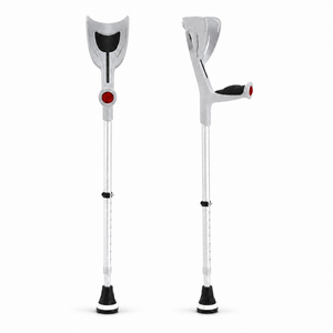 Altus Premium Ergonomic Adjustable Forearm Elbow Crutches - Grey
