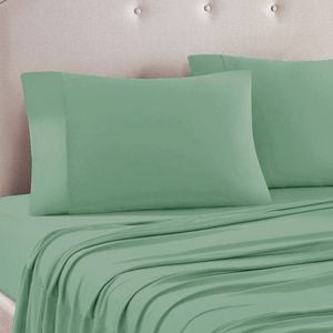 Art Terrace Microfiber Sheet Set Queen 33cm Wall Frost
