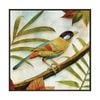 Artey | Jungle Bird I - Framed Canvas - Black Frame - 84 x 84cm