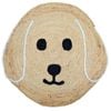 Handmade Kids Jute Rug-Duffy 1141-Natural-100x100cm