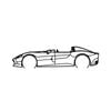Ignite Laser Ferrari Monza SP1 Silhouette Metal Wall Art Coated Black 15.7inch/40cm
