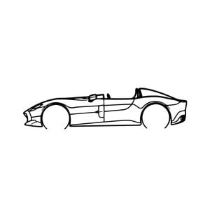 Ignite Laser Ferrari Monza SP1 Silhouette Metal Wall Art Coated Black 15.7inch/40cm