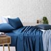 Amsons Sheet Set - Single Fitted & Flat Sheet With Pillowcases - Mid Night Blue