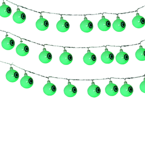 Lifebay Spooky Solar Spectacles: Green Eyeball Halloween Lights