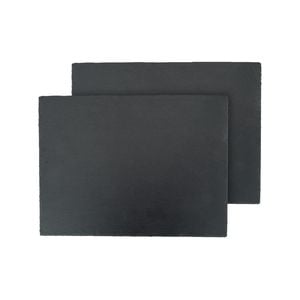 Argon Tableware 2x Slate Serving Platters - 40 X 30cm Natural Raw Stone Kitchen Worktop Serving Platter Placemat Cheese Board