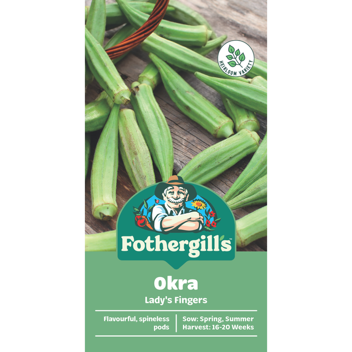 Fothergill's Lady's Finger Okra Vegetable Seeds