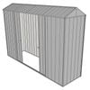 Build-a-Shed 0.8 x 3 x 2.1m Gable Double Sliding Side Door Shed - Zinc