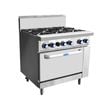 Cookrite 112mj/h 6 Burners With Oven Lpg At80g6b-o-lpg