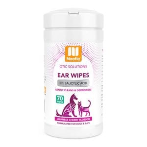 Nootie Otic Solutions Ear Wipes With Salicylic Acid For Dogs & Cats - Japanese Cherry Blossom 70 Wipes