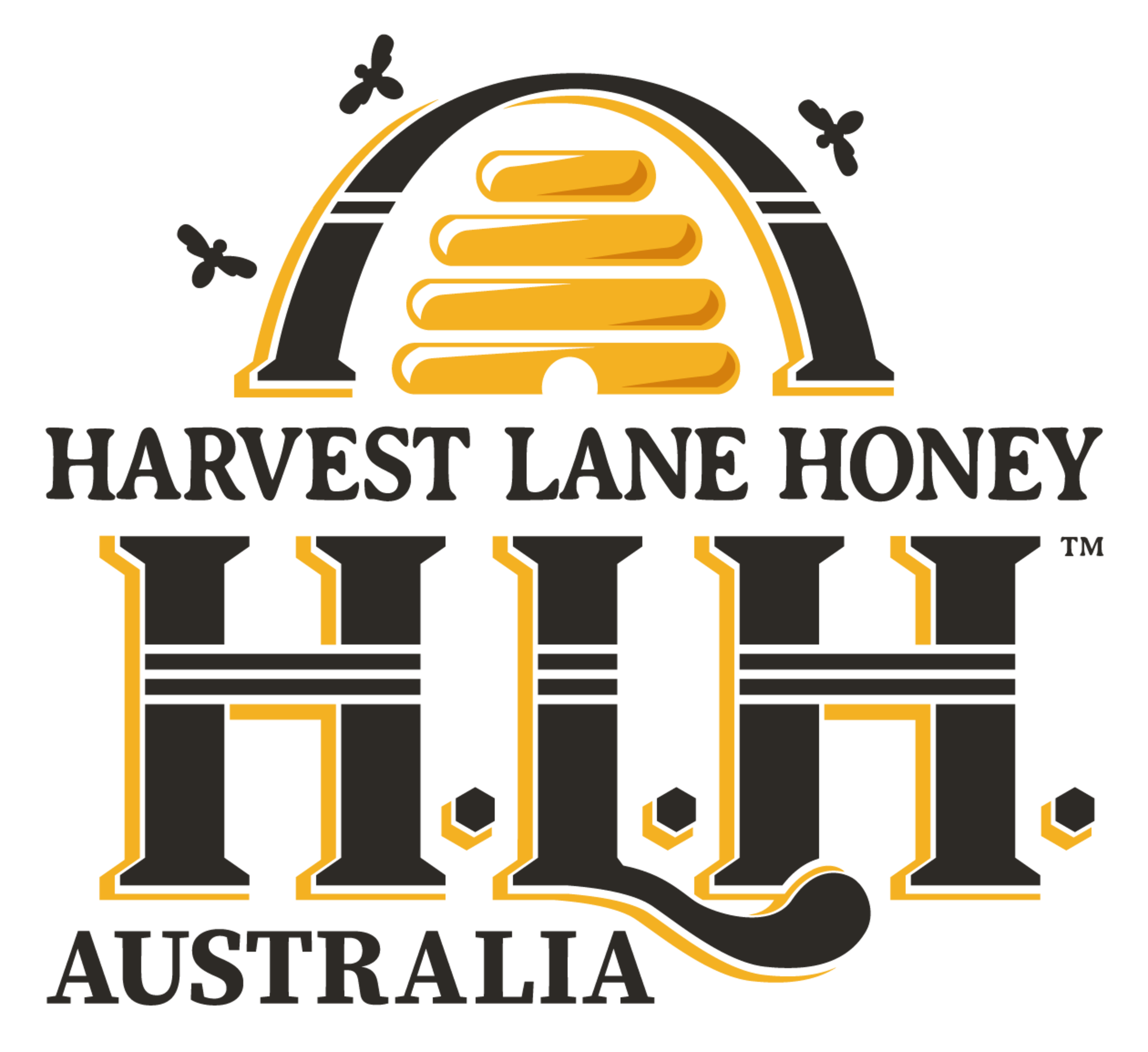 Harvest Honey Lane Logo in black and gold