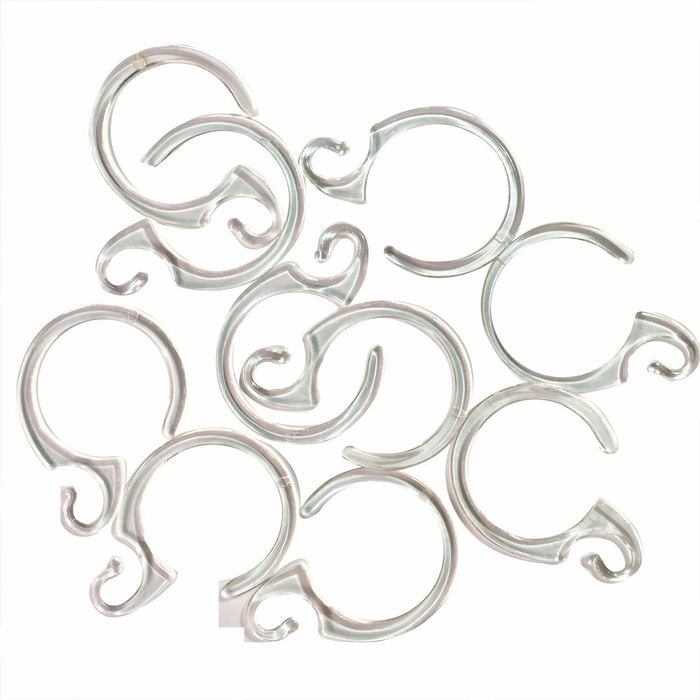 Windoware Shower Curtain Accessory Hook Clear - 10 Pack