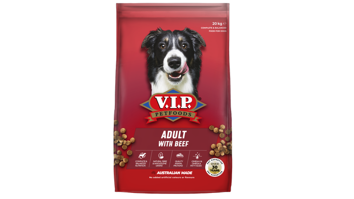 VIP 20kg Adult Dry Dog Food - Beef with Vegetable