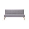 Jovie 3 Seater Sofa Queen Bed Fabric Uplholstered Lounge Couch - Light Grey