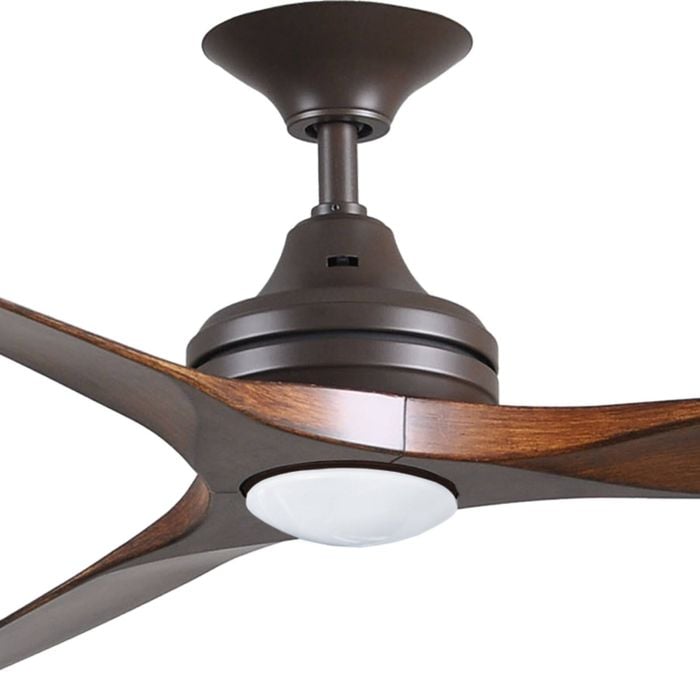 ThreeSixty 152cm Bronze / Koa 3 Blade AC Spitfire Ceiling Fan With Light