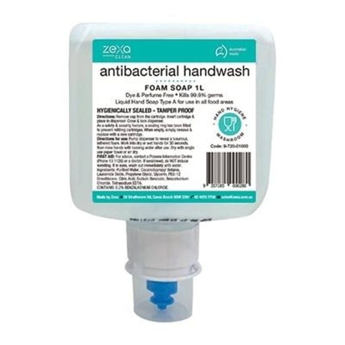 Zexa Foam Handwash Antibacterial Cartridge 1l Hygiene Hand Soap