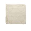 Cotton Knitted Cushion Cover Heart 43 x 43 cm Natural