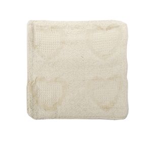 Cotton Knitted Cushion Cover Heart 43 x 43 cm Natural