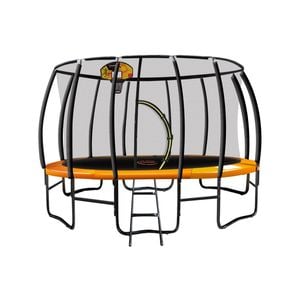 Kahuna Trampoline 12 Ft With Basketball Set - Orange