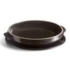 Emile Henry 34cm Tarte Tatin Set Pie/cake Cooking/serving Dish/plate Charcoal