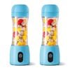 SOGA 2X 380ml USB Rechargeable Mini Juicers – Blue