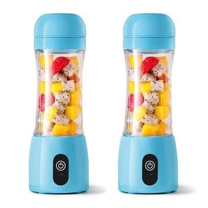 SOGA 2X 380ml USB Rechargeable Mini Juicers – Blue