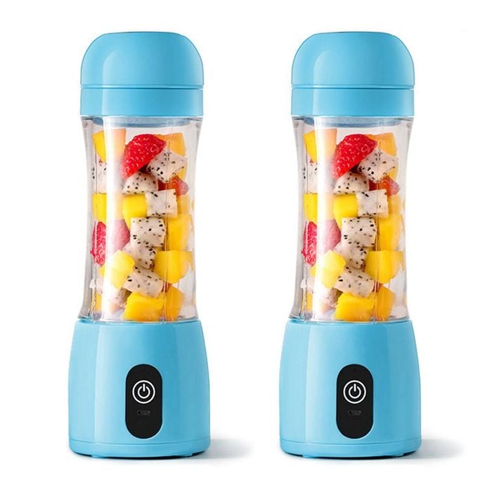 SOGA 2X 380ml USB Rechargeable Mini Juicers – Blue