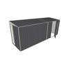 Build-a-Shed 1.5 x 5.2 x 2m Single Hinged Side Door Skillion Shed - Grey