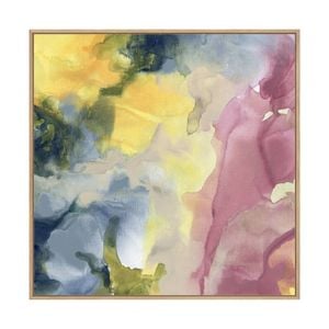 Artey | Color Cavern I - Framed Canvas - Natural Frame - 120 x 120cm