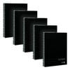 5pc Spirax 401 Platinum A5 Spiral Notebook Writing Stationery 200-pages Black
