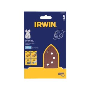 IRWIN 100 x 135mm 240 Grit Mouse Sanding Sheets - 5 Pack 