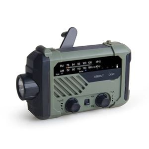 Emergency Solar Portable Weather Radio Green